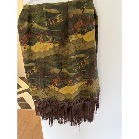 Shawl Principe di Firenze Cape Wrap Womens OS Made in Italy Boho Old Money - Picture 5 of 5